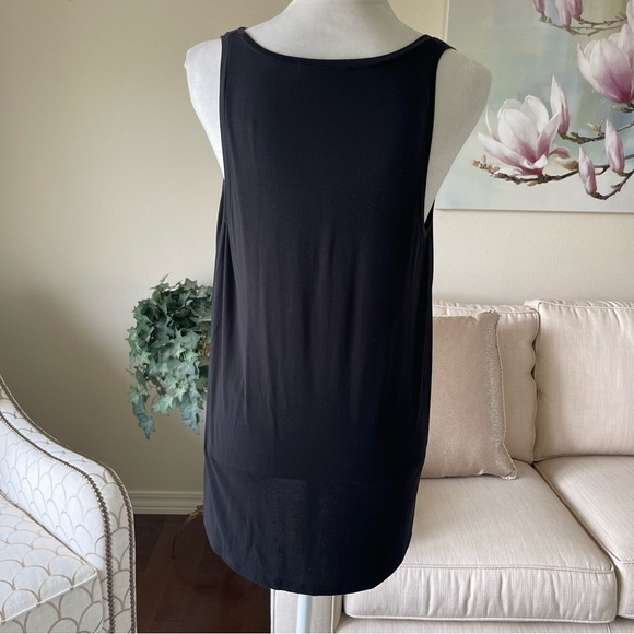 Vince Hi Low Black Scoop Neck Tank Top  Size L - Picture 4 of 15